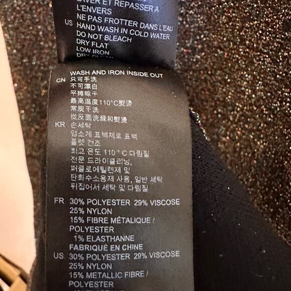 Sandro Short Sleeve Sparkle Mini Dress Multicolor R0219H-Mult - Picture 4 of 7